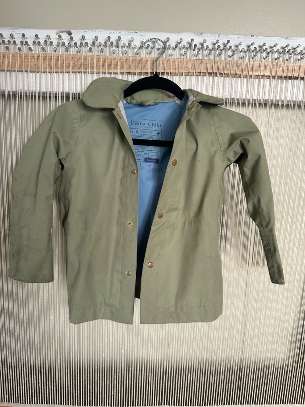 Faire Child Olive Green Kids Jacket
